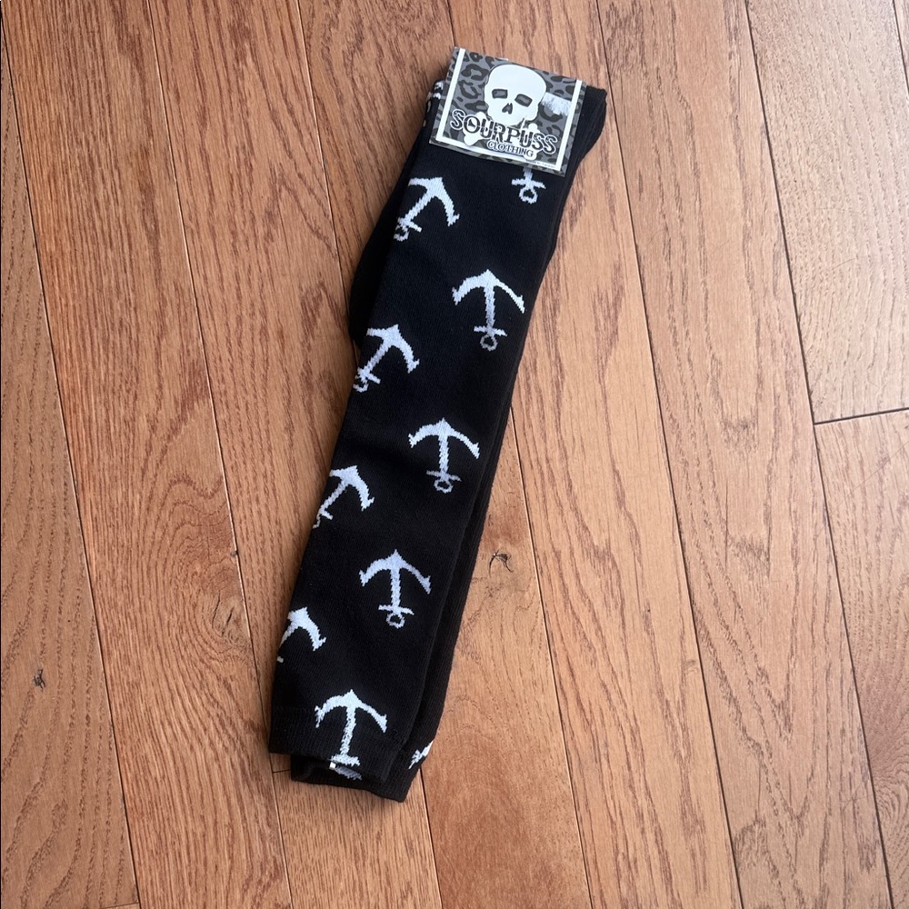 Sourpuss Black and White Nautical Socks